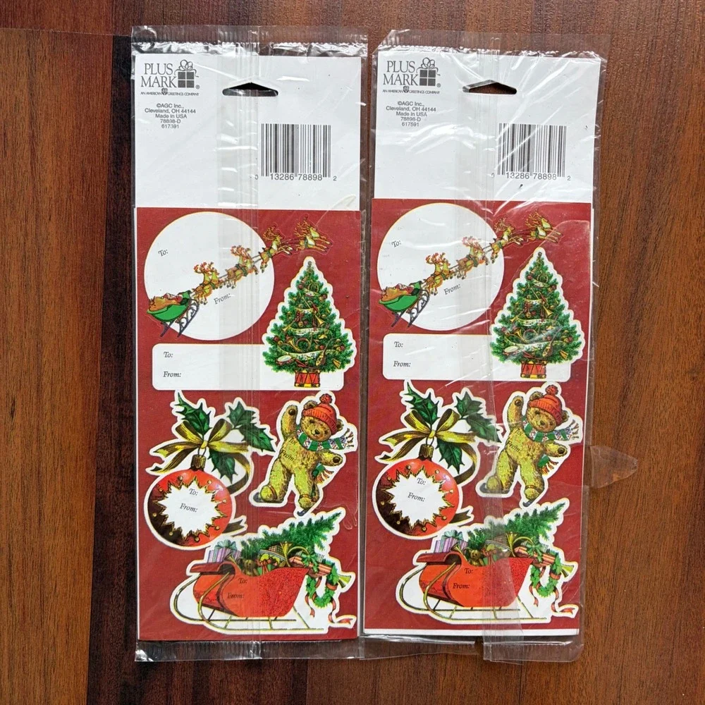 15 Luxury Die Cut Christmas Gift Tags Santa Bells Stocking Rocking Horse‎
